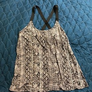 Maurices cross back swing tank Aztec print